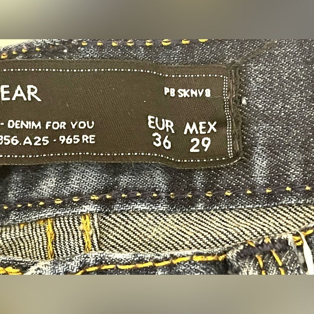 Pull&Bear Women’s Dark Blue Slightly Distressed Skinny Jeans Size 29 - Picture 6 of 15